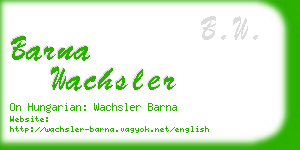 barna wachsler business card